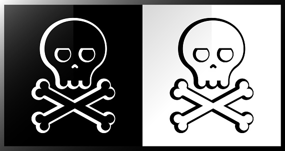 Skull icon. Vector illustration in HD very easy to make edits.