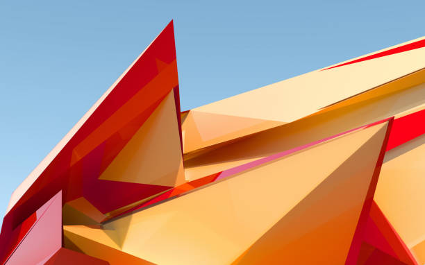 istock Abstract architecture background with shiny surfaces and blue sky 1405423897