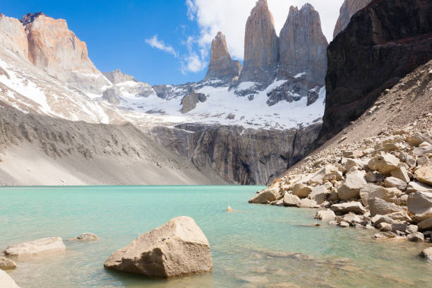 istock Torres del Paine view, Base Las Torres viewpoint, Chile 1405424073