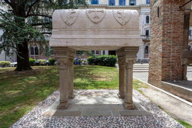 Tomb of Anthenor in Padua on a summer day stock photo