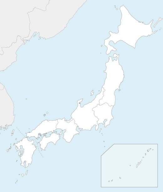 istock Vector blank map of Japan with regions and administrative divisions, and neighbouring countries. Editable and clearly labeled layers. 1405432327