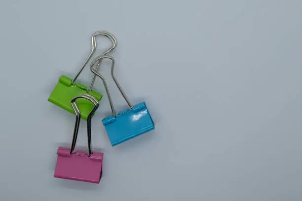 Bull dog paper clips colorful binder double clips