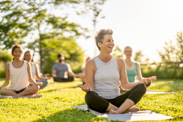 istock Outdoor Group Yoga 1405434440