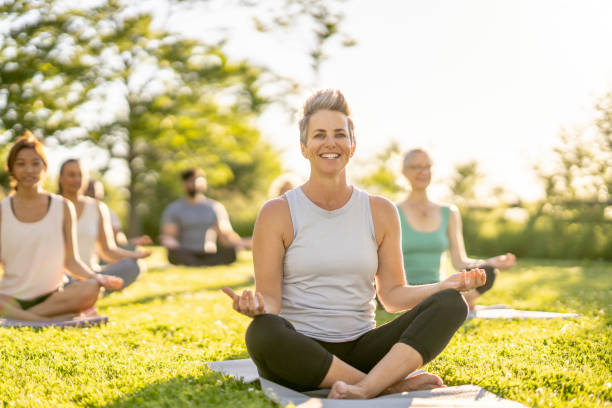 istock Outdoor Group Yoga 1405434484
