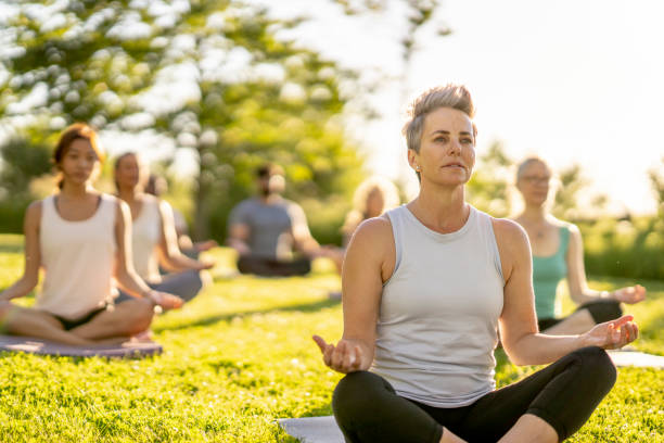 istock Outdoor Group Yoga 1405434542
