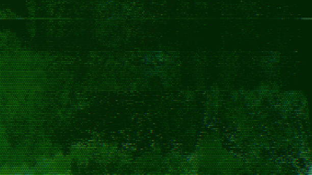 istock Glitch noise static television VFX pack. Visual video effects stripes background, CRT tv screen no signal glitch effect 1405435374