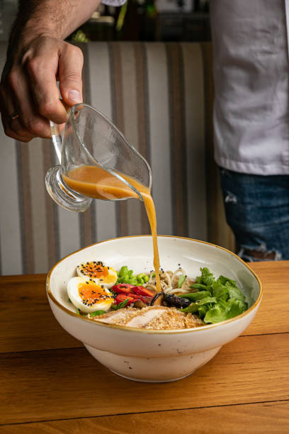 istock Japanese Noodle Soup Ramen With Chicken 1405438155