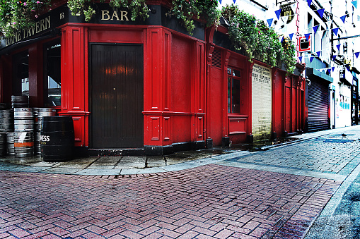 Dublin, Ireland - 9-14-2016: The Dame Tavern in the Temple Bar district of Dublin
