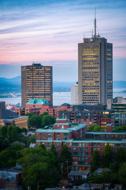 istock Quebec city cityscape at dusk 1405454605