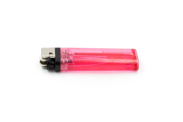 istock Close-up red gas lighter isolated on the white background. 1405456208