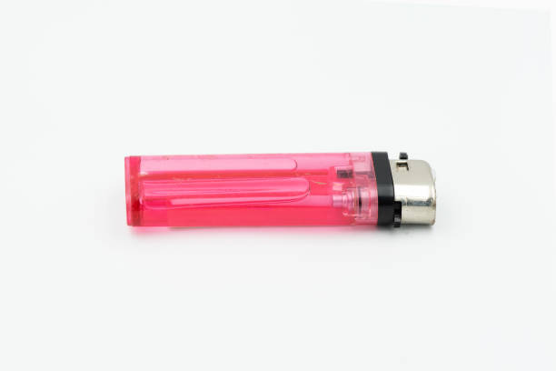 istock Close-up red gas lighter isolated on the white background. 1405456209
