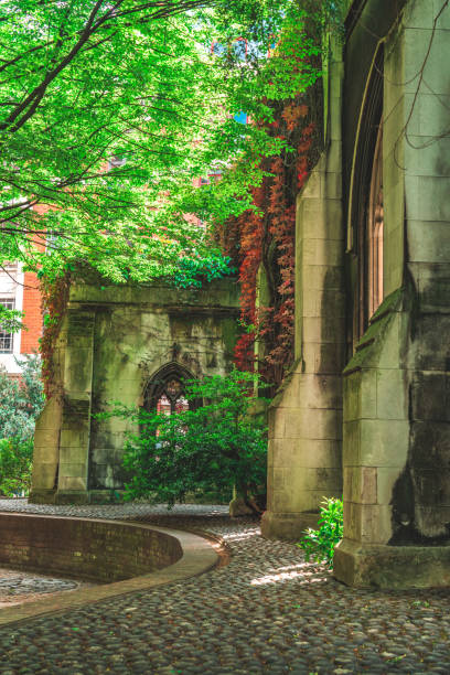 istock St. Dunstan in the East Courtyard, London 1405457000