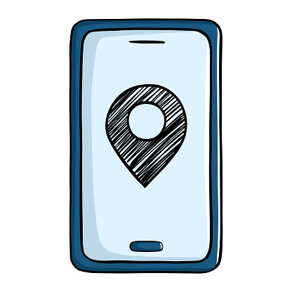 location mark on smartphone