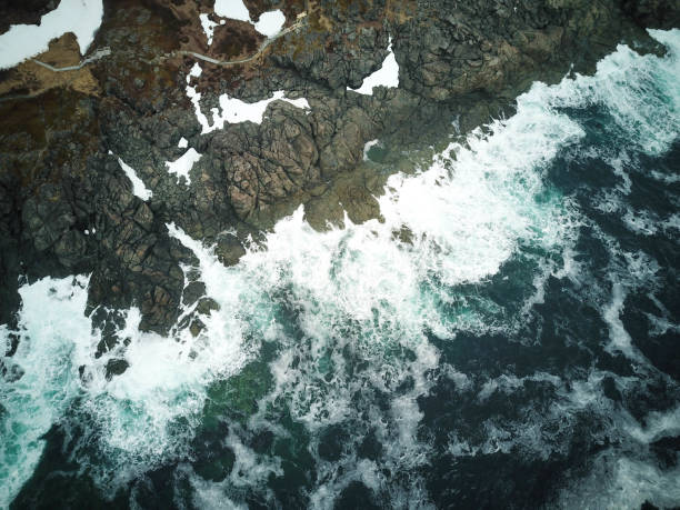 Cliffs of northern newfoundland, St Anthony stock photo