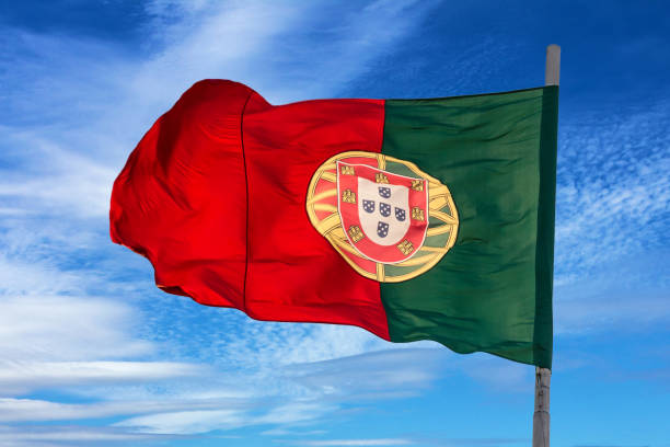istock Portugal flag in wind 1405459054