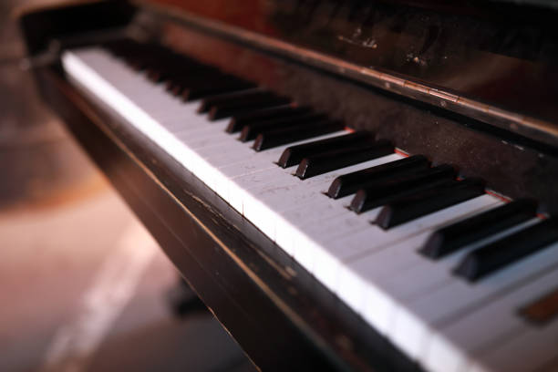 istock Details of old piano keys 1405460781