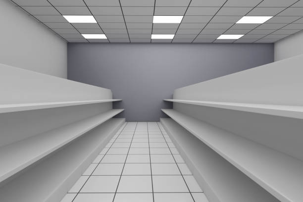 istock 3D Render Supermarket Interior Concept. PDQ Display Stand 1405460938