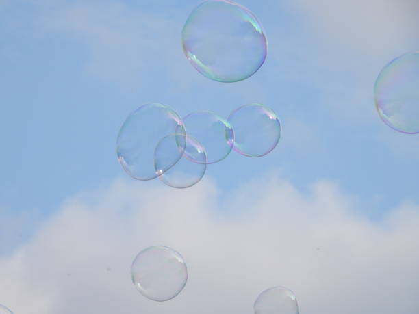 istock Soap bubbles in the air 1405469758