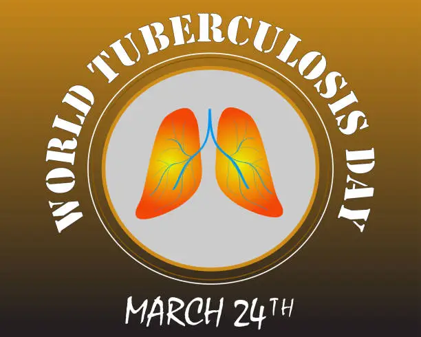 Vector illustration of Poster Design For World Tuberculosis Day