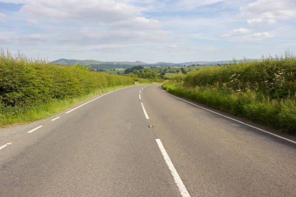 istock Rural empty roads with amazing views for bike riding 1405481102
