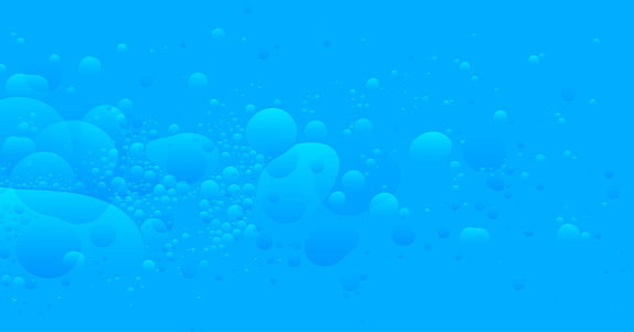 Blue abstract bubbly liquid background vector illustration