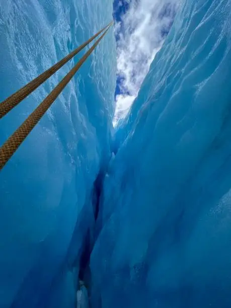 Exit glacier, crevasse exploration, Seward Alaska
