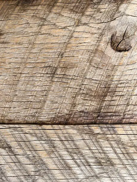 Close-up of weathered wood planks with a rough-sawn finish
