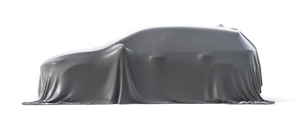 istock Car under cloth on a white background. 3d illustration 1405495355