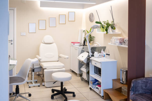 istock Modern bright beauty salon. Manicure and pedicure interior. 1405495489