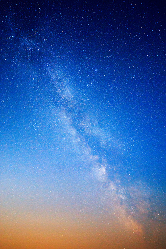 Milky Way in the mysterious midnight sky