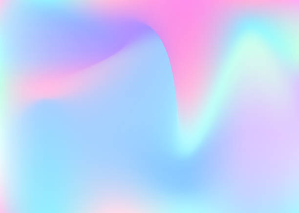 istock Hologram Background. Modern Card. Pearlescent Gradient. Kawaii Foil. Holographic Texture. Blur Image. Neon Minimalist Invitation. Blue Retro Texture. Pink Hologram Background 1405500389