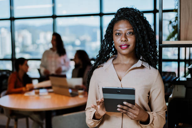 istock Businesswoman holding a digital tablet 1405507134