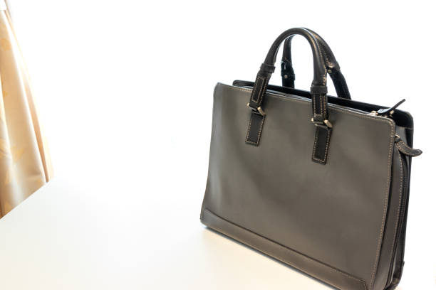 istock Black business bag on white background 1405509164