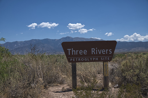 Three Rivers Petroglyphs Site Sign