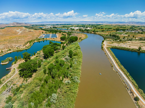 Rafting Aerial Views of Colorado River Basin and Riverside Lakes Photo Series