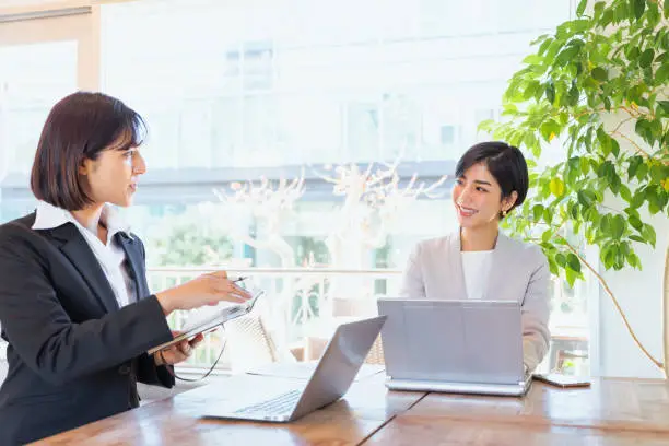 Two women who work and work