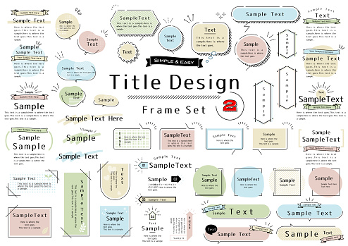 Topic Frame Desings Title Design Frame Set Stock Illustration - Download Image Now ...