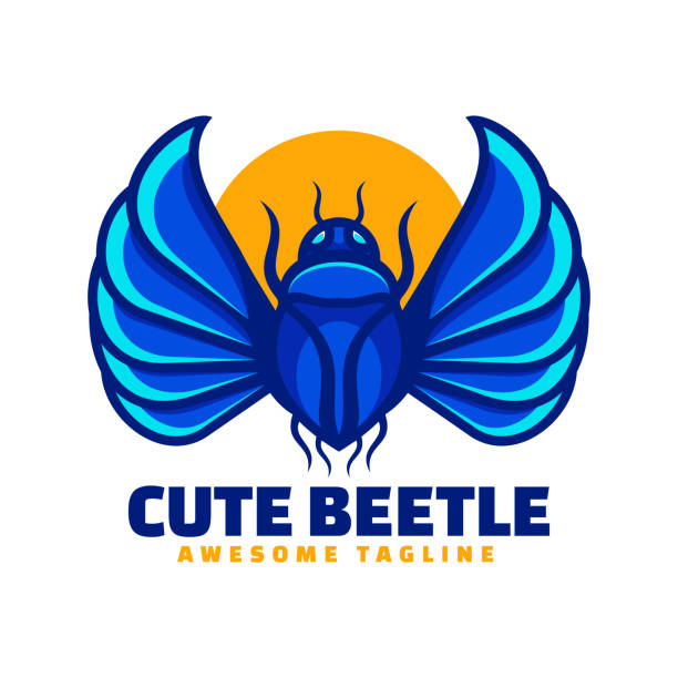 Vector Illustration Beetle Simple Mascot Style. Vector Illustration Beetle Simple Mascot Style. hercules beetle stock illustrations