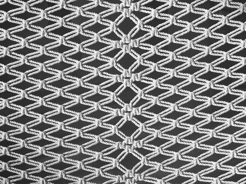 Close up mesh hammock pattern background. Balck and white color.