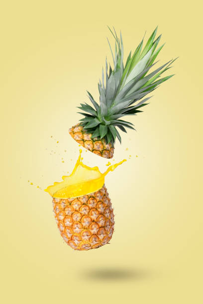 istock Pineapple flying in the air 1405532131