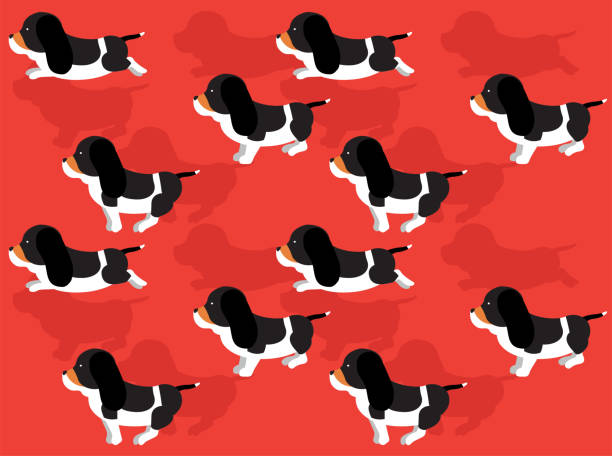 istock Animal Dog Basset Hound Black Coat Seamless Wallpaper Background 1405536942
