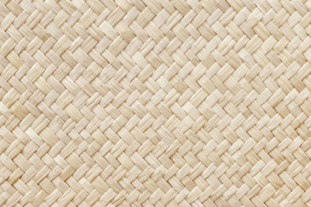 istock Pattern of reed weaving mat with vintage style for background and design art work. 1405542502