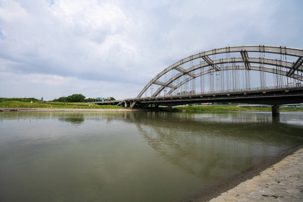 istock River, bridge and house at dusk 1405544875
