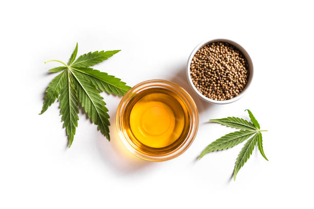 istock Hemp cannabis oil, leaves and seeds 1405546087