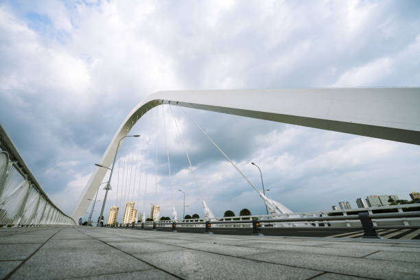 istock Chengdu bridge and road at dusk 1405549106