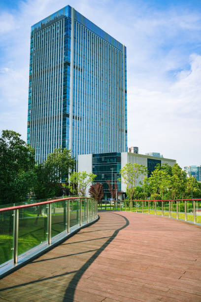 istock Sunny world Chengdu riverside Financial City 1405550094