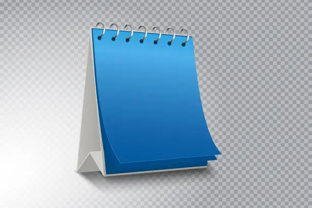 Vector illustration of 3d blank calendar vector template