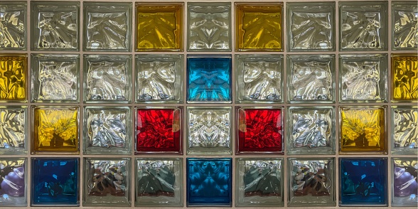 stained glass  colorful glass blocks.  background photo.