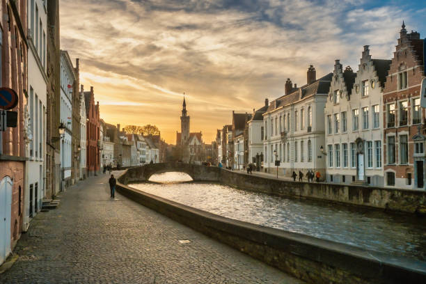 istock Canal in Bruges at Dusk 1405555468