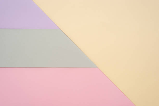 istock Geometrical composition made of pastel colors papers. 1405557280